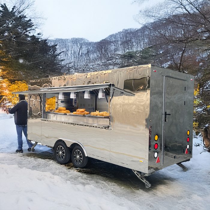 13FT MIRROR SQUARE FOOD TRAILER