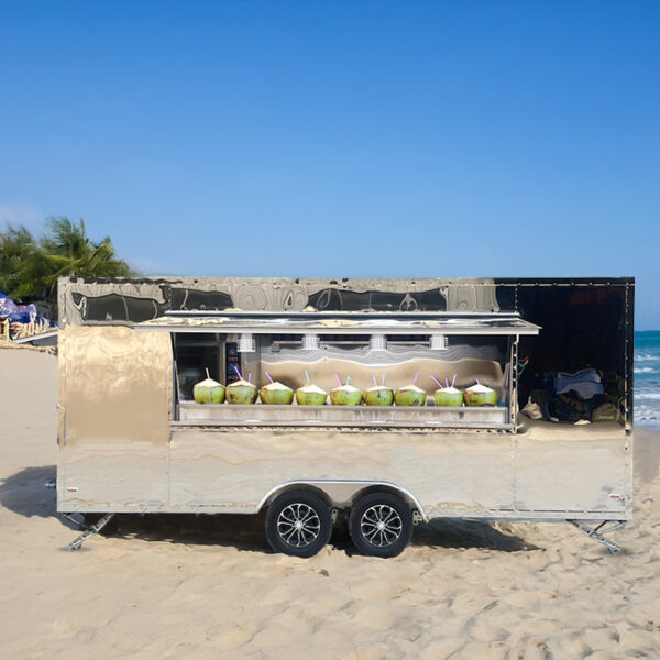 13FT MIRROR SQUARE FOOD TRAILER