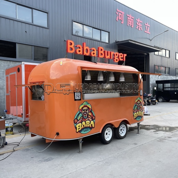 13FT ORANGE AIRSTREAM FOOD TRAILER