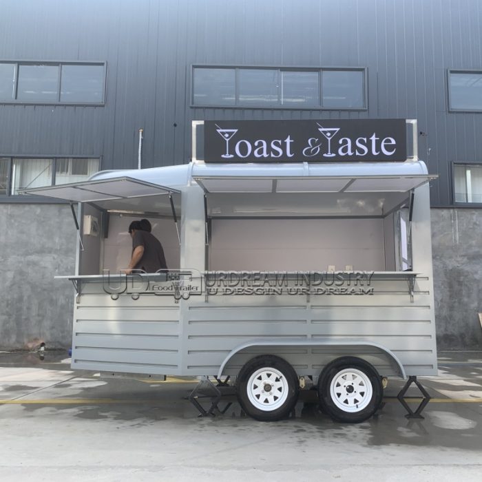 3.5M LIGHT GRAY CONVEX HORSE FOOD TRAILER