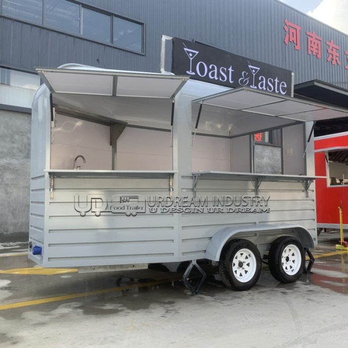 3.5M LIGHT GRAY CONVEX HORSE FOOD TRAILER