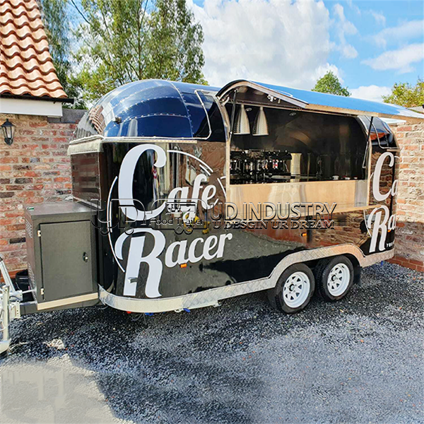 BLACK AIRSTREAM FOOD TRAILER FOR COFFEE SHOP