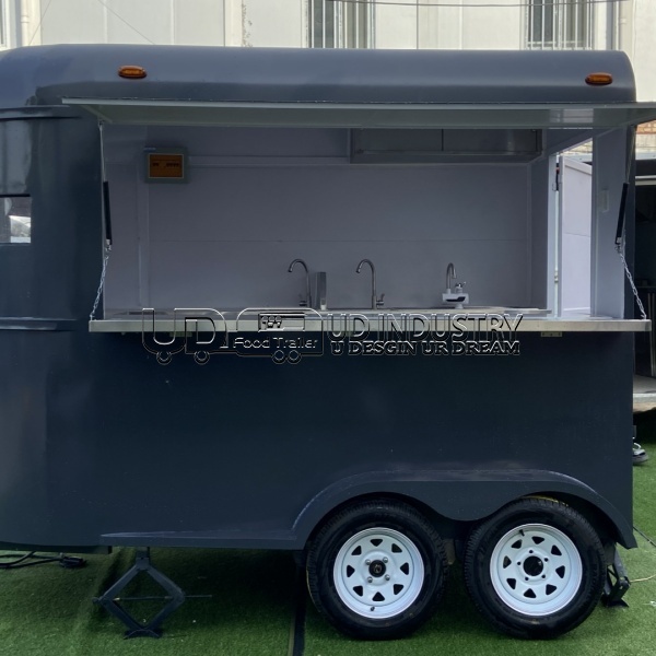 DARK GREY HORSE FOOD TRAILER
