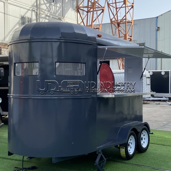 DARK GREY HORSE FOOD TRAILER