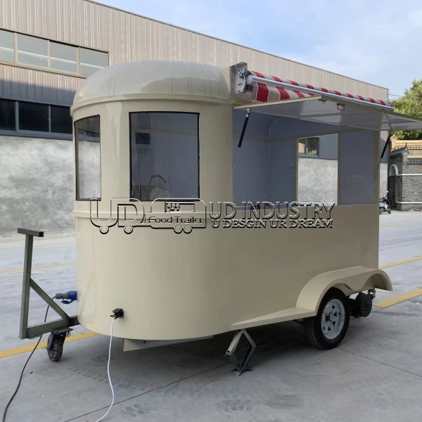 LIGHT YELLOW HORSE FOOD TRAILER