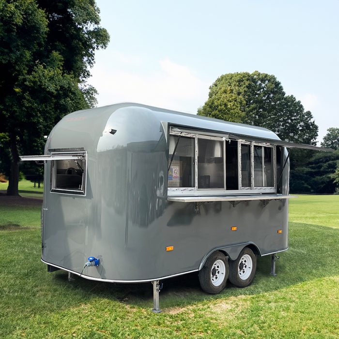 13FT Dark Gray Airstream Food Trailer for Drinks, Desserts or Premium Snacks
