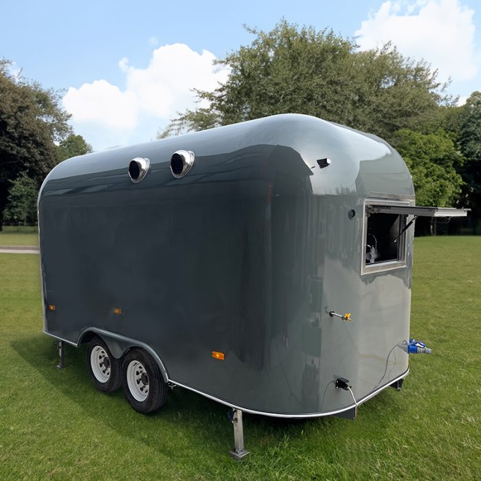 13FT Dark Gray Airstream Food Trailer for Drinks, Desserts or Premium Snacks