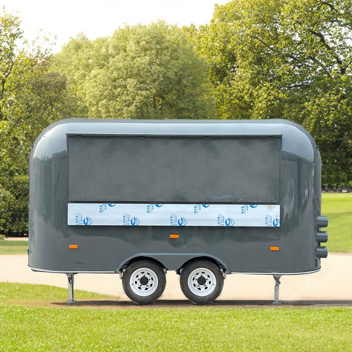 13FT Dark Gray Airstream Food Trailer for Drinks, Desserts or Premium Snacks