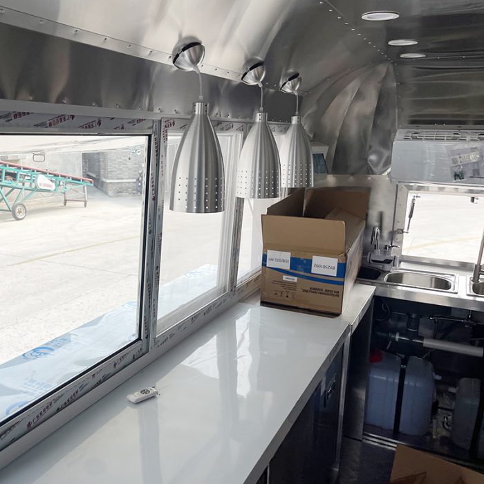 13FT Dark Gray Airstream Food Trailer for Drinks, Desserts or Premium Snacks