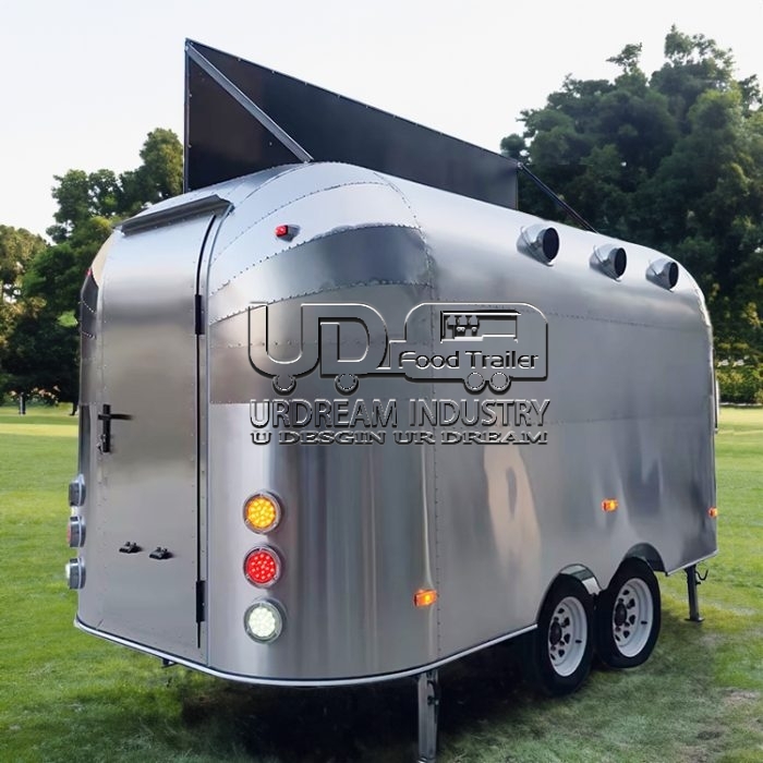 13FT MIRROR AIRSTREAM FOOD TRAILER FOR GRILL