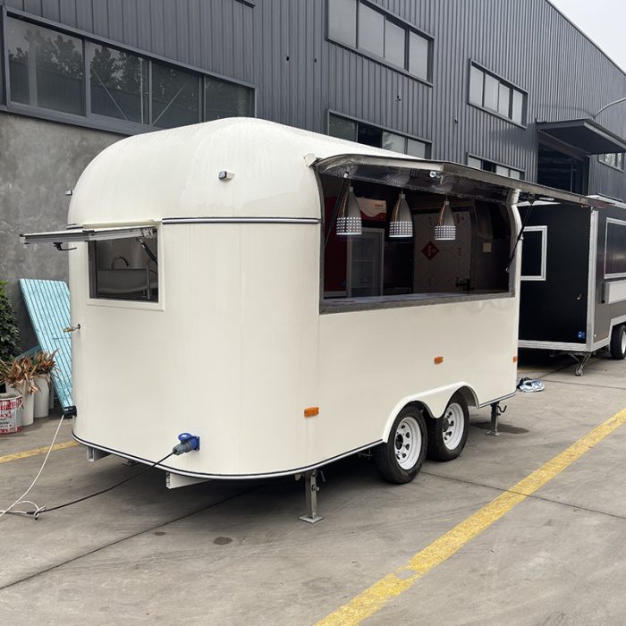 13FT Milky White Airstream Food Trailer for Catering & Private Functions