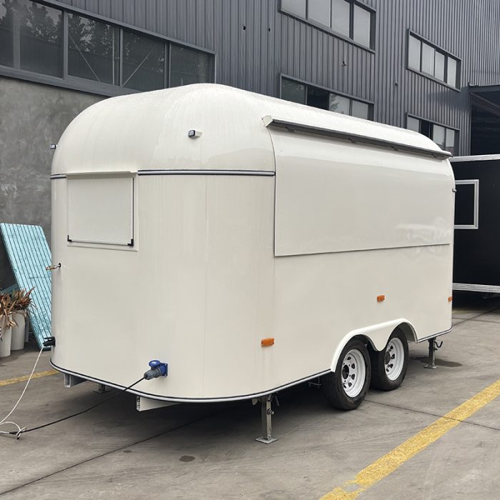 13FT Milky White Airstream Food Trailer for Catering & Private Functions