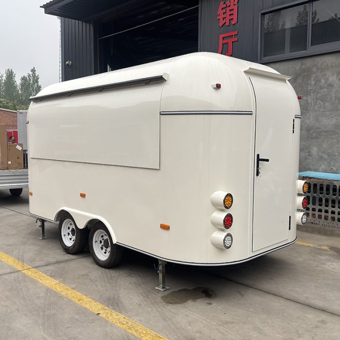 13FT Milky White Airstream Food Trailer for Catering & Private Functions