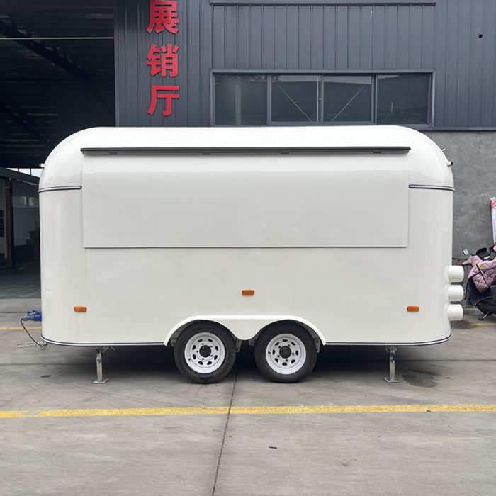 13FT Milky White Airstream Food Trailer for Catering & Private Functions