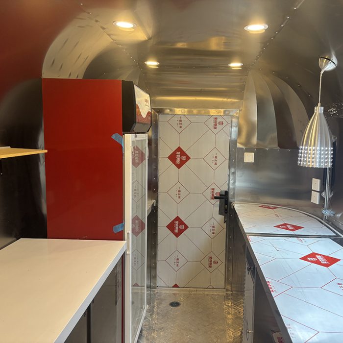 13FT Milky White Airstream Food Trailer for Catering & Private Functions