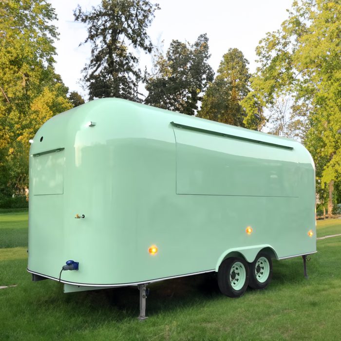 16.5FT Pastel Green Airstream Food Trailer for Catering & Private Functions