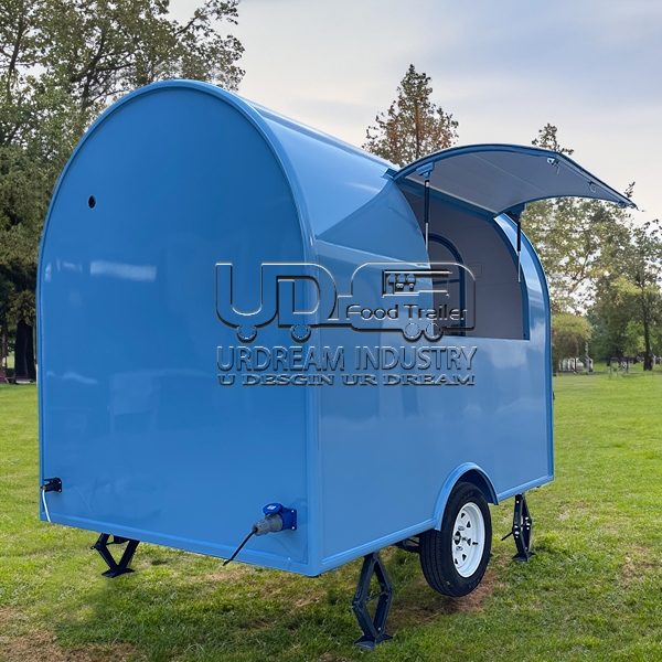 8.5FT BLUE SMALL ROUND FOOD TRAILER