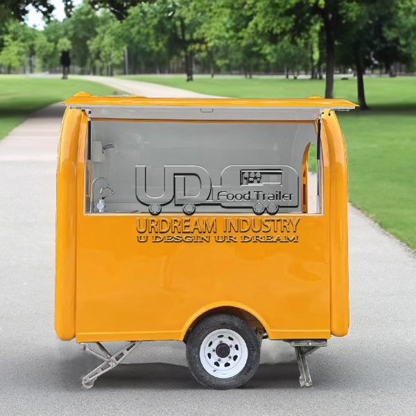 8.5FT YELLOW SMALL ROUND FOOD TRAILER
