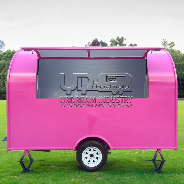 PINK PURPLE SMALL ROUND FOOD TRAILER