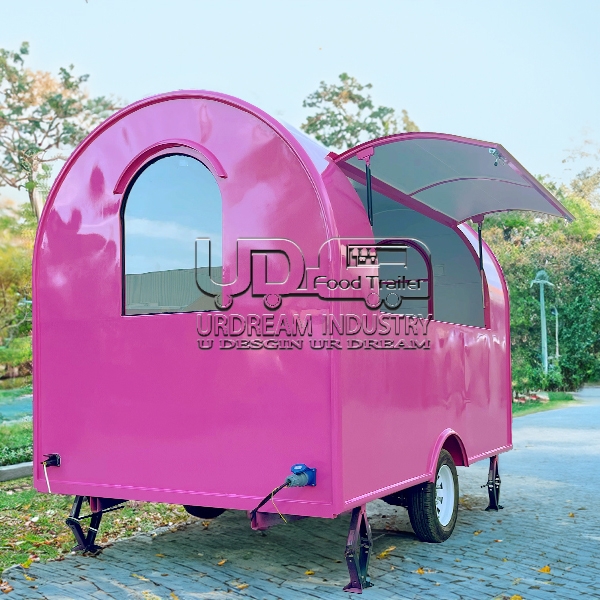 PINK PURPLE SMALL ROUND FOOD TRAILER