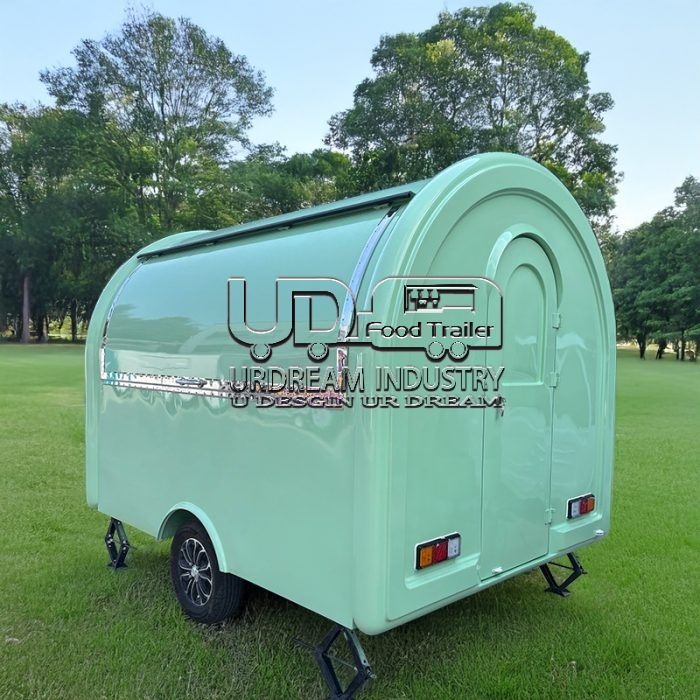 8.5FT Green Small Round Food Trailer for Street Food Vending