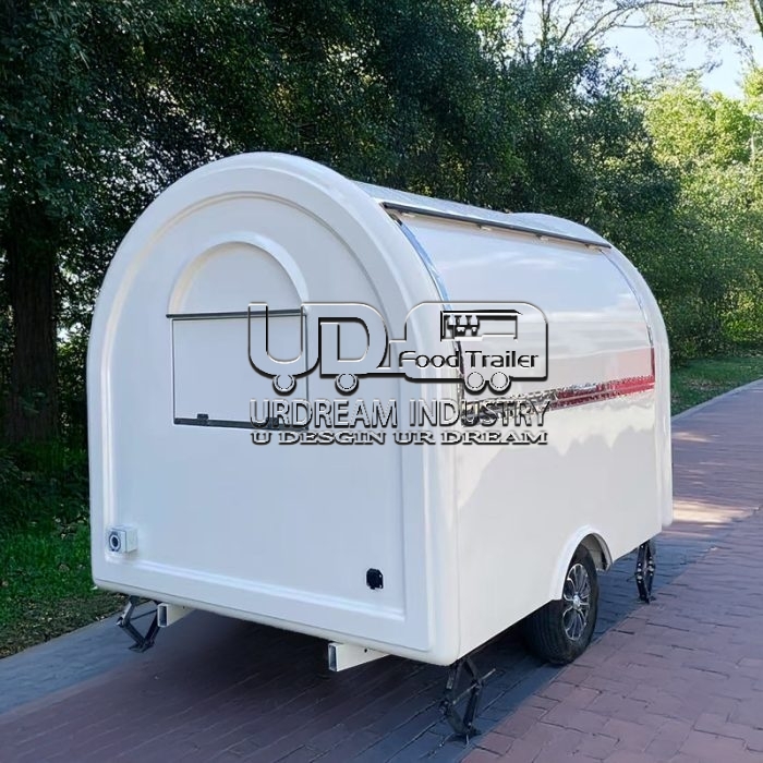 8.5FT White Small Round Food Trailer