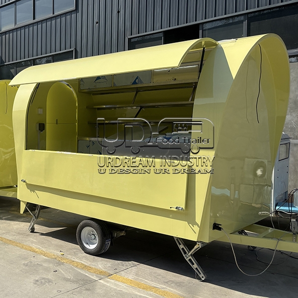 11.5FT Yellow Small Round Food Trailer