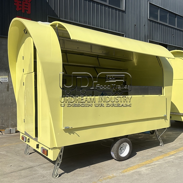 11.5FT Yellow Small Round Food Trailer