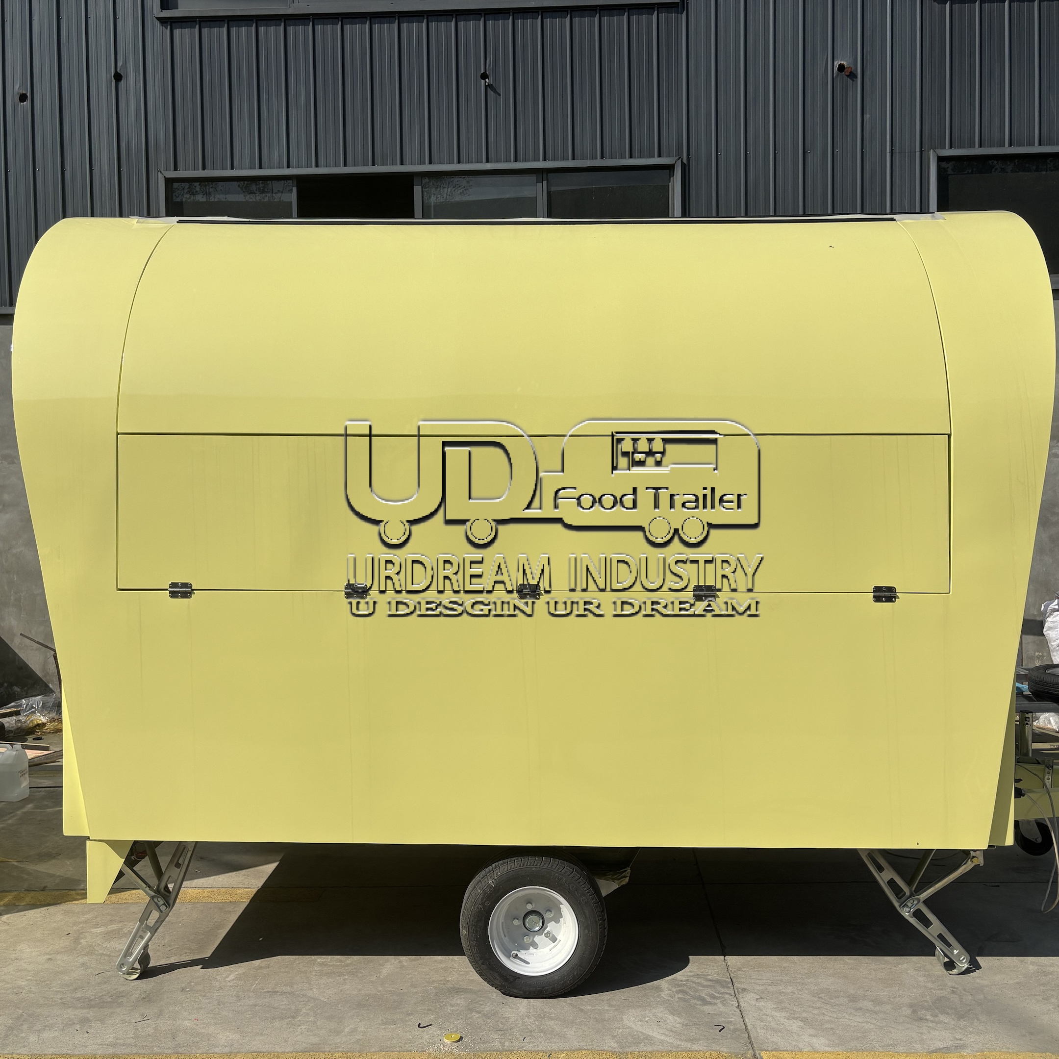 11.5FT Yellow Small Round Food Trailer