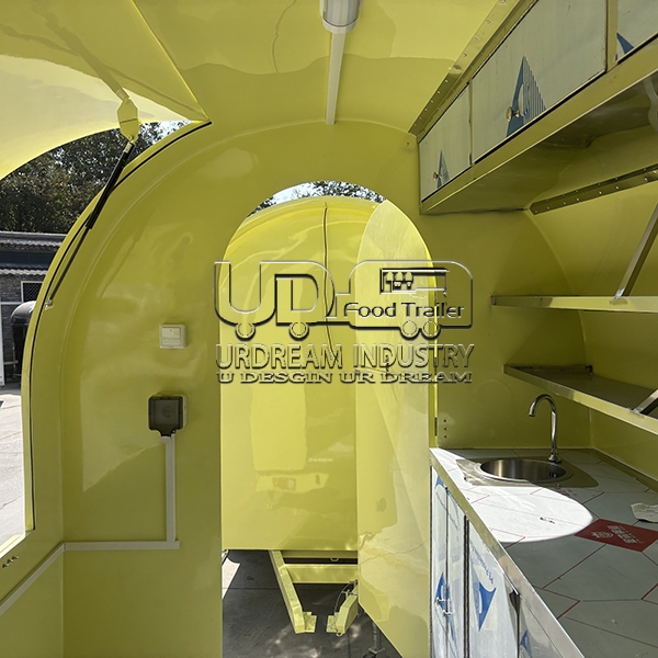 11.5FT Yellow Small Round Food Trailer