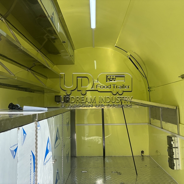 11.5FT Yellow Small Round Food Trailer