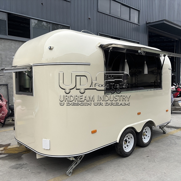 13FT Sheet Metal Coffee White Airstream Food Trailer