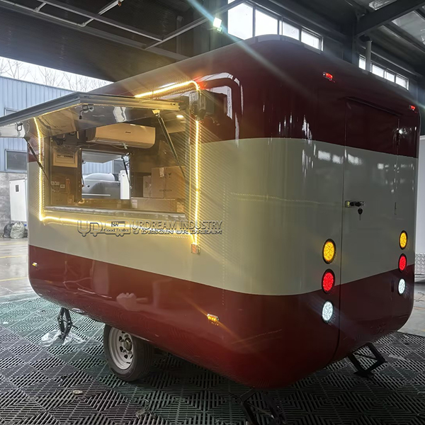 11FT Red and White Cloud Warehouse Food Trailer