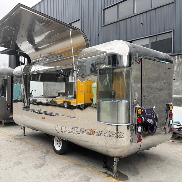 16FT Mirror Cloud Warehouse Food Trailer for High-end Street Food