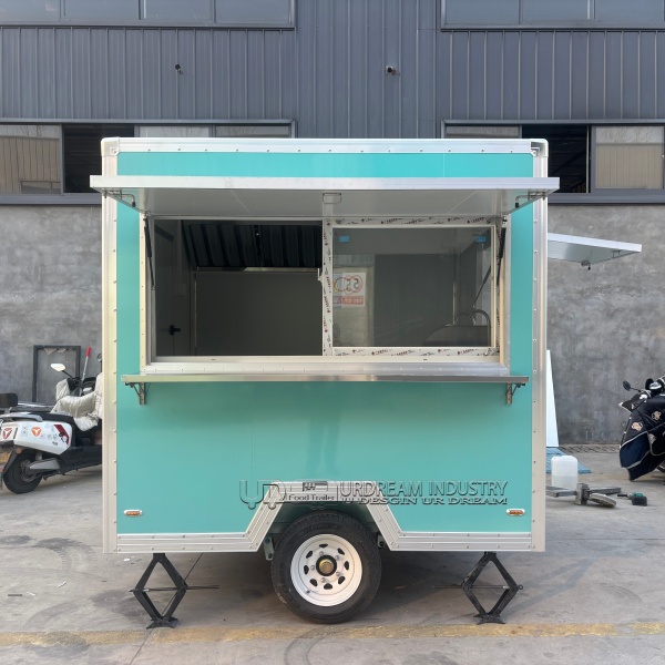 7.2FT Light Blue Square Food Trailer