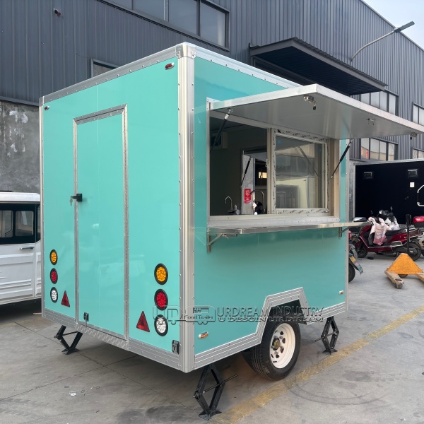 7.2FT Light Blue Square Food Trailer