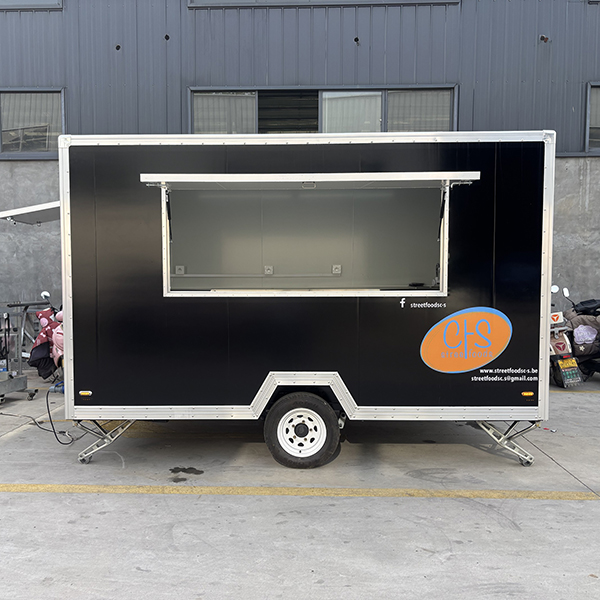 10FT BLACK STICKER SQUARE FOOD TRAILER