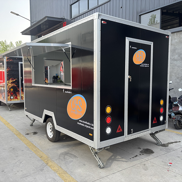 10FT BLACK STICKER SQUARE FOOD TRAILER