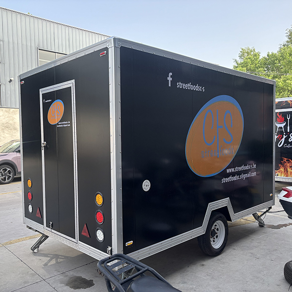 10FT BLACK STICKER SQUARE FOOD TRAILER