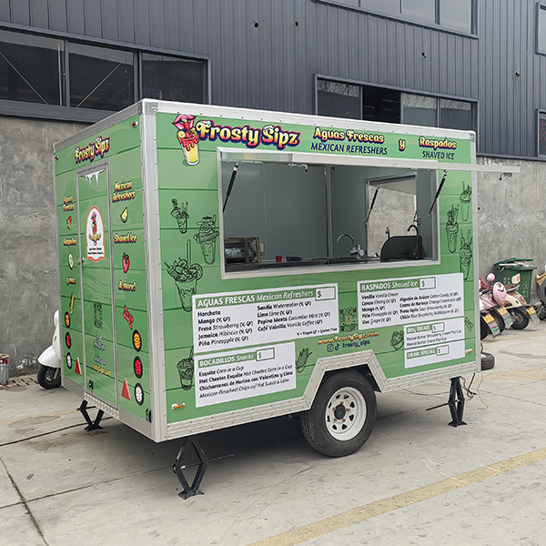 10FT Green Full Sticker Square Food Trailer