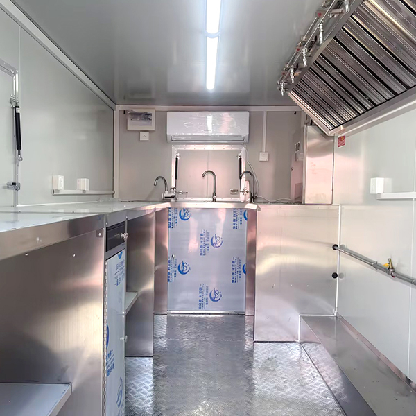 13FT RED Full STICKER SQUARE FOOD TRAILER