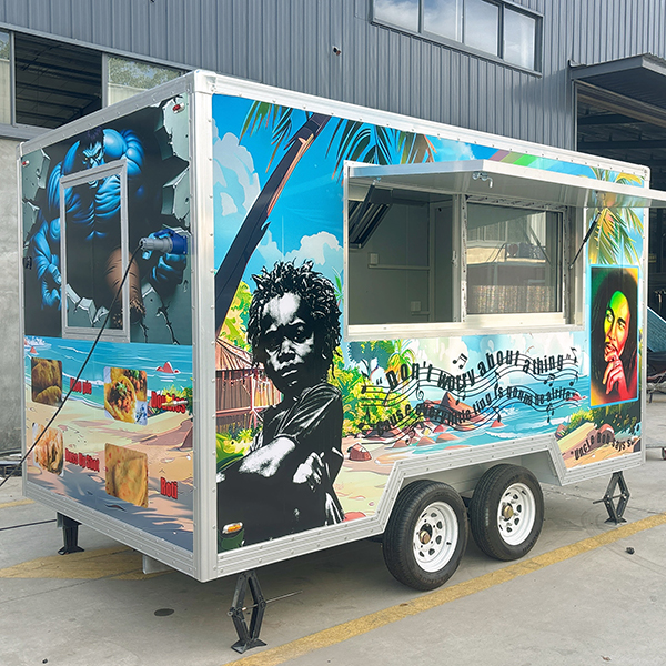 13FT STICKER SINGLE WINDOW SQUARE FOOD TRAILER