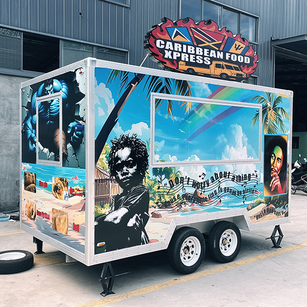 13FT STICKER SINGLE WINDOW SQUARE FOOD TRAILER