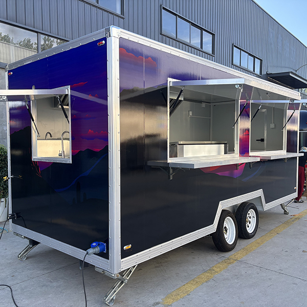 15FT DEEP PURPLE STICKERS SQUARE FOOD TRAILER