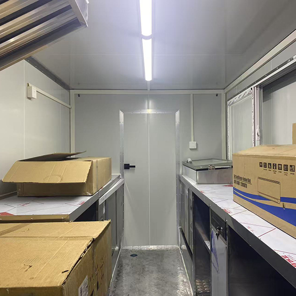 15FT PURPLE FULL STICKER DOUBLE WINDOWS SQUARE FOOD TRAILER