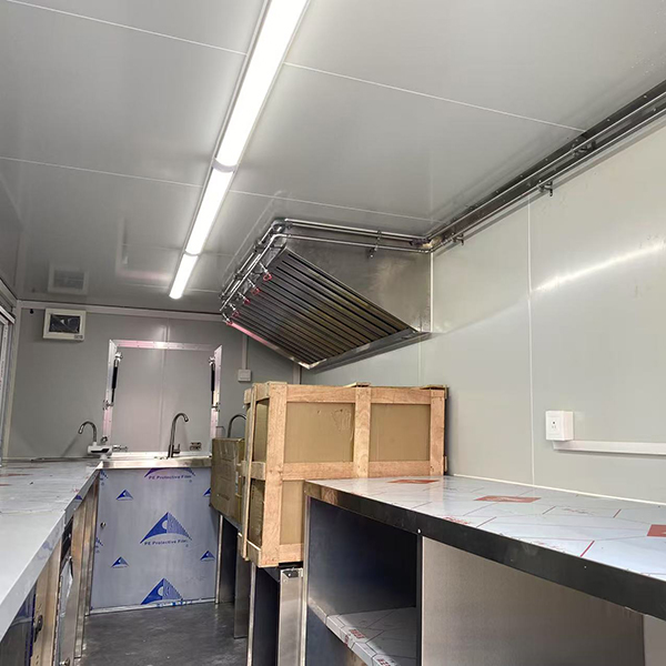 15FT Red Full Sticker Square Food Trailer