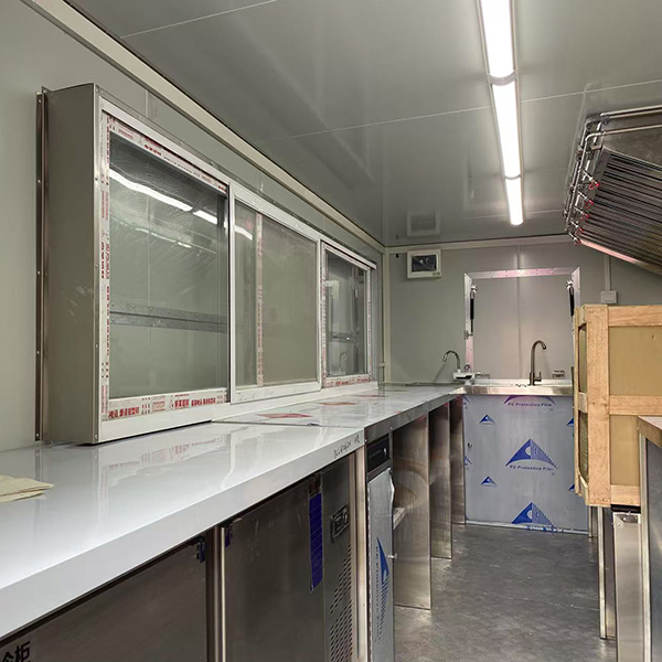 15FT Red Full Sticker Square Food Trailer