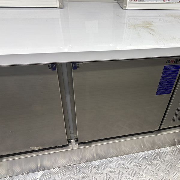 16.5FT BLACK DOUBLE WINDOWS STICKER SQUARE FOOD TRAILER