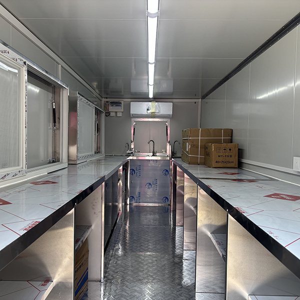 16.5FT BLACK DOUBLE WINDOWS STICKER SQUARE FOOD TRAILER