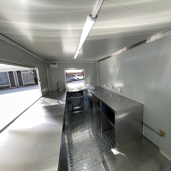 16.5FT BLACK FLAME STICKER SQUARE FOOD TRAILER